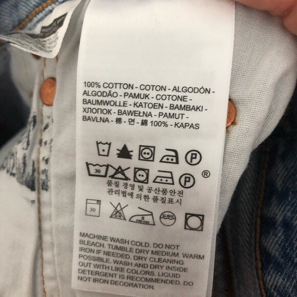 Levi’s 501 Jean Shorts Cut-Off Button Fly Grommet Detail Frayed Hem Size 25 NWT - Picture 10 of 10